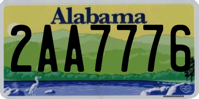 AL license plate 2AA7776