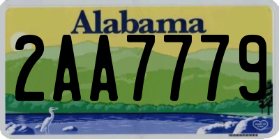 AL license plate 2AA7779
