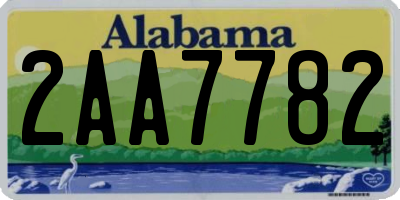 AL license plate 2AA7782