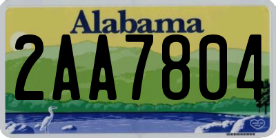 AL license plate 2AA7804