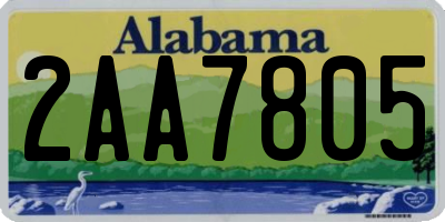 AL license plate 2AA7805