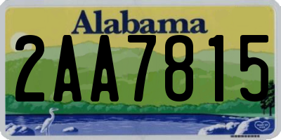 AL license plate 2AA7815