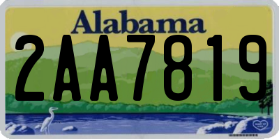 AL license plate 2AA7819