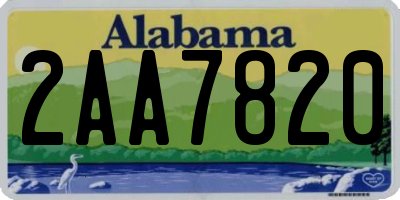 AL license plate 2AA7820