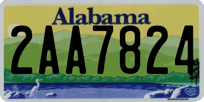 AL license plate 2AA7824