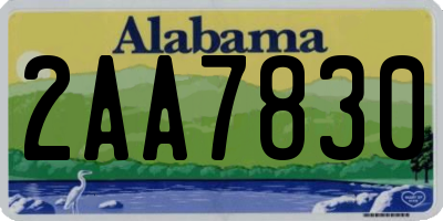 AL license plate 2AA7830