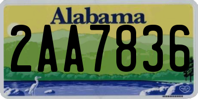 AL license plate 2AA7836