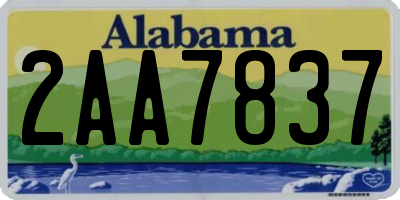 AL license plate 2AA7837