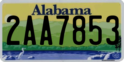 AL license plate 2AA7853