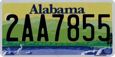 AL license plate 2AA7855