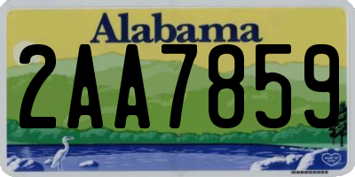 AL license plate 2AA7859