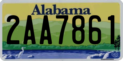 AL license plate 2AA7861