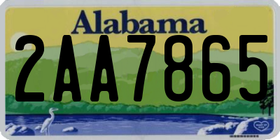 AL license plate 2AA7865