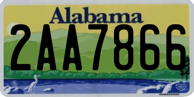 AL license plate 2AA7866