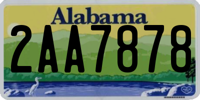 AL license plate 2AA7878