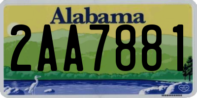 AL license plate 2AA7881