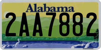 AL license plate 2AA7882