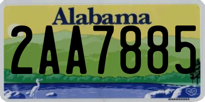 AL license plate 2AA7885