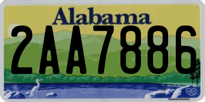 AL license plate 2AA7886
