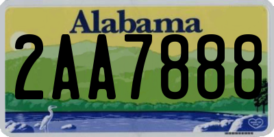AL license plate 2AA7888