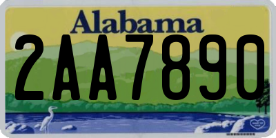 AL license plate 2AA7890