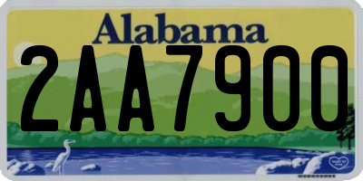 AL license plate 2AA7900