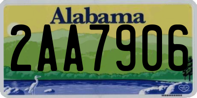 AL license plate 2AA7906