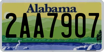 AL license plate 2AA7907