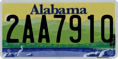 AL license plate 2AA7910