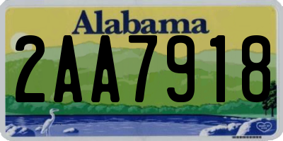 AL license plate 2AA7918