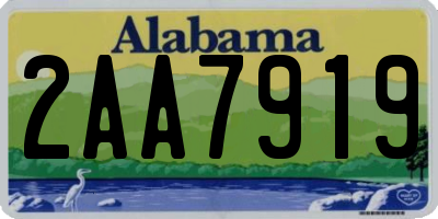 AL license plate 2AA7919