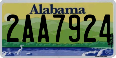 AL license plate 2AA7924