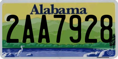 AL license plate 2AA7928