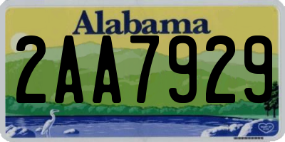 AL license plate 2AA7929