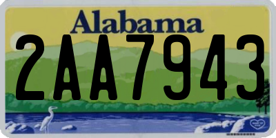 AL license plate 2AA7943