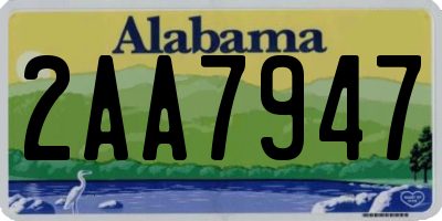 AL license plate 2AA7947