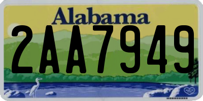 AL license plate 2AA7949