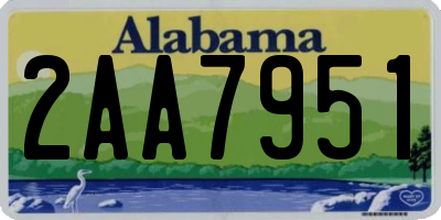 AL license plate 2AA7951