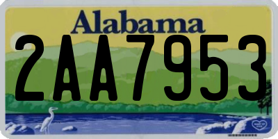 AL license plate 2AA7953
