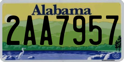 AL license plate 2AA7957