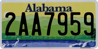 AL license plate 2AA7959