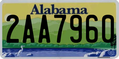 AL license plate 2AA7960