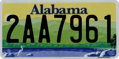 AL license plate 2AA7961