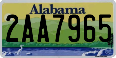 AL license plate 2AA7965