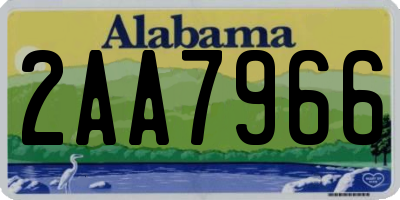 AL license plate 2AA7966