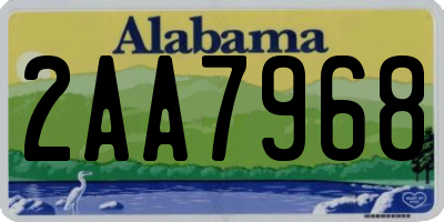AL license plate 2AA7968
