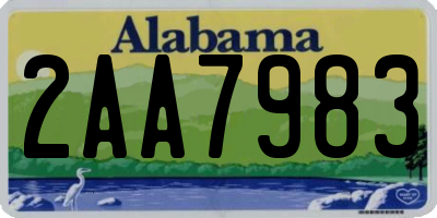 AL license plate 2AA7983