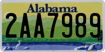 AL license plate 2AA7989