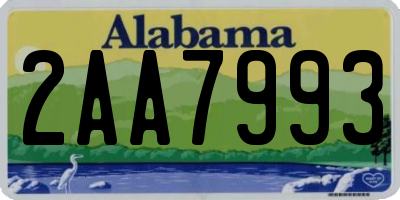 AL license plate 2AA7993
