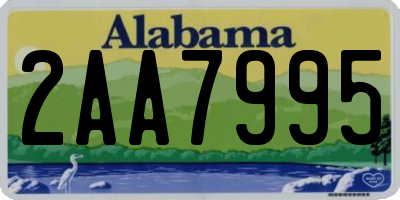 AL license plate 2AA7995